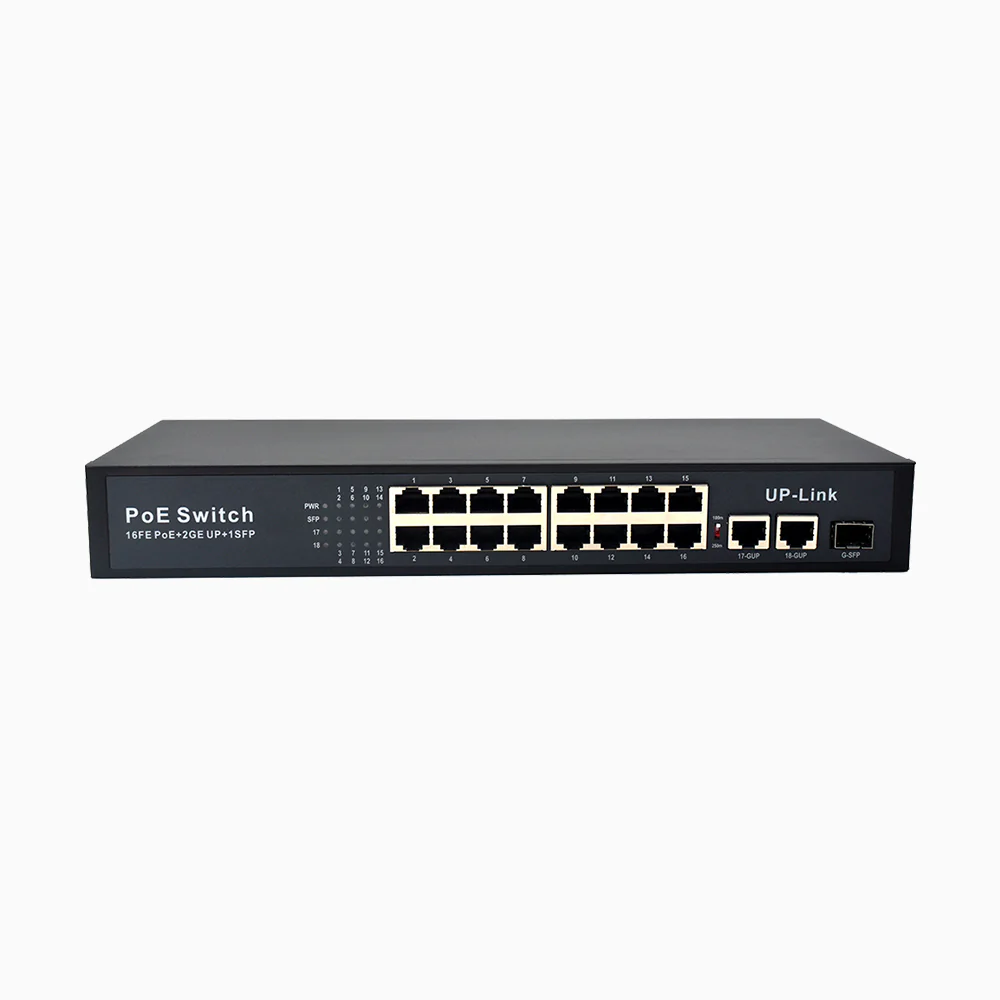 Switch Ethernet PoE a 16 Porte con Alloggiamento in Metallo, Montaggio da Tavolo o a Parete - Image 3