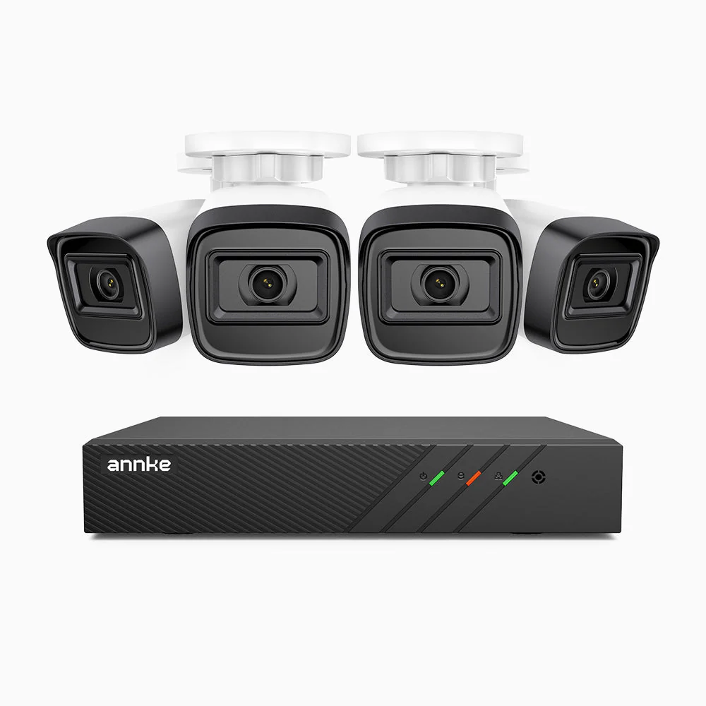 H300 - Kit videosorveglianza PoE 8 canali con 4 telecamera 3MP, visione notturna EXIR 2.0, rilevamento del movimento, H.265+, impermeabilità IP67 - Image 2