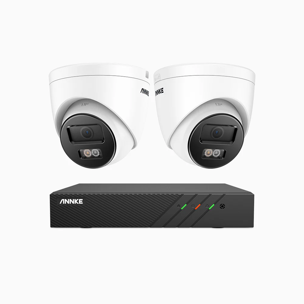 H500P - Kit videosorveglianza PoE 8 canali con 2 telecamera 3K, visione notturna a colori, microfono integrato, IP67, supporta ONVIF e RTSP - Image 2