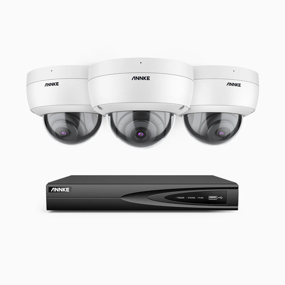 H800 - Kit videosorveglianza PoE 4 canali con 3 telecamere 8 MPX (4K), riconoscere di persone e veicoli, visione notturna a colori e IR,microfono integrato, supporta ONVIF e RTSP - Image 3