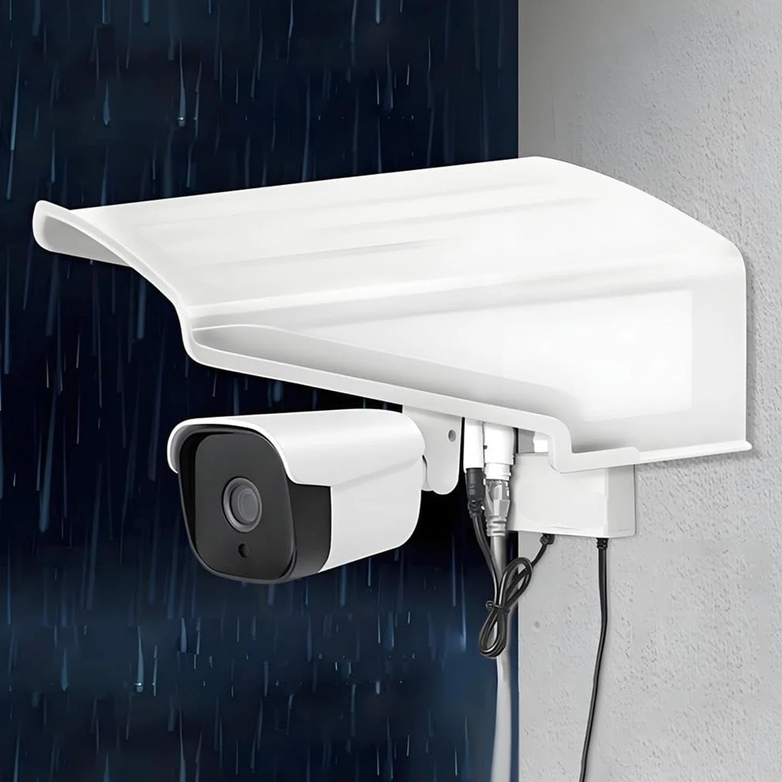 Confezione da 4 Coperture Universali Parasole e Parapioggia per Telecamera da Esterno Dome/Bullet SANNCE/ANNKE/Hikvision/Nest/Ring/Arlo – Bianco - Image 17