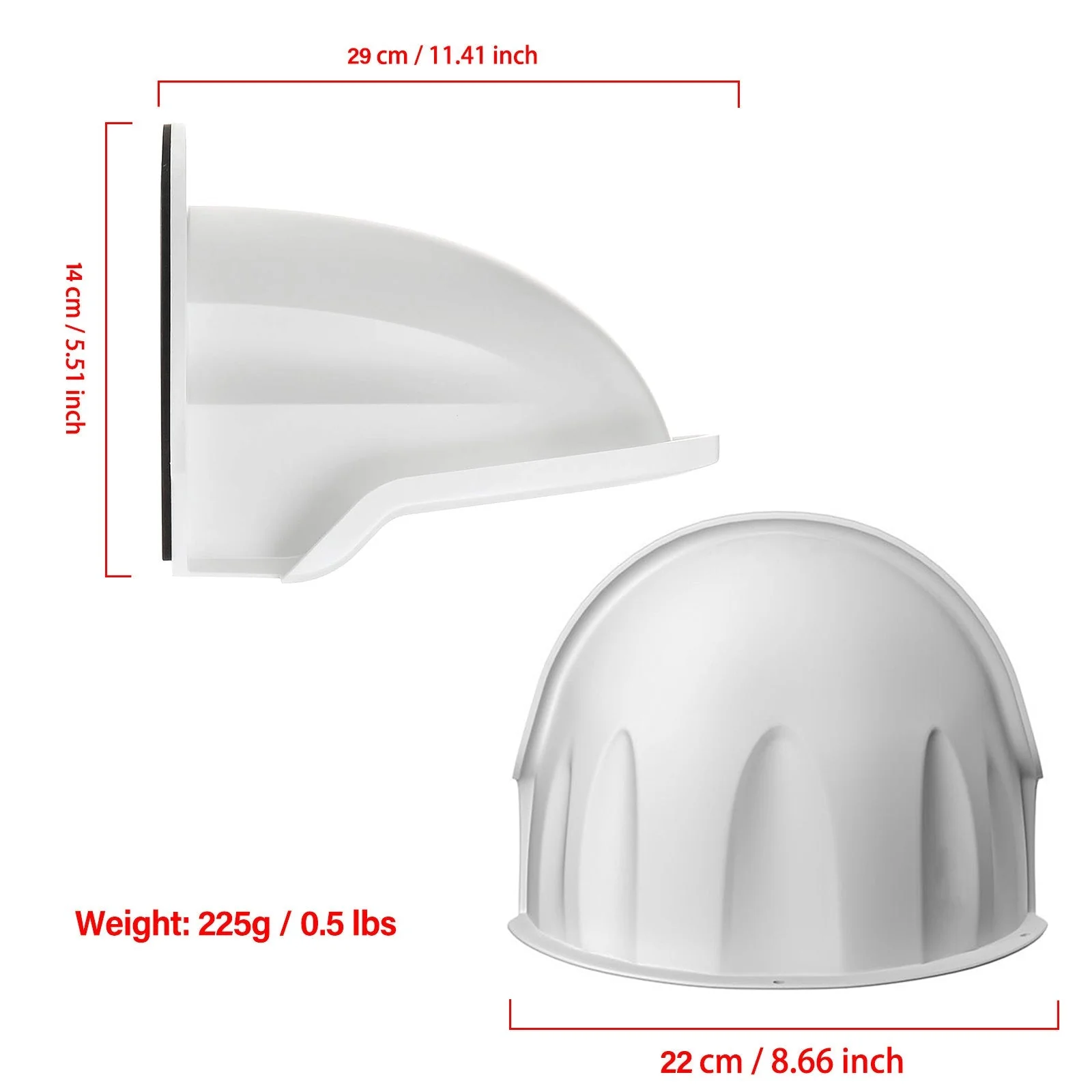 Confezione da 4 Coperture Universali Parasole e Parapioggia per Telecamera da Esterno Dome/Bullet SANNCE/ANNKE/Hikvision/Nest/Ring/Arlo – Bianco - Image 3